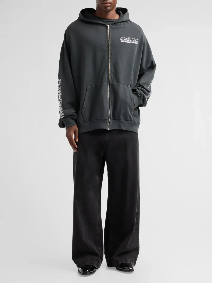 Willy Chavarria Men's Chavarria Licensed Designs Full-Zip Hoodie | Thumbnail 2 Willy Chavarria Men's Chavarria Licensed Designs Full-Zip Hoodie | Thumbnail 2