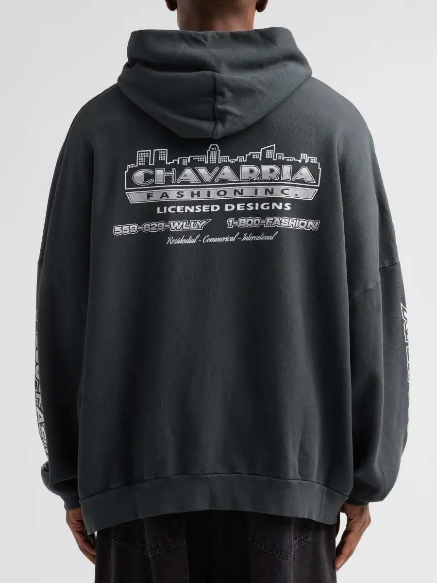 Willy Chavarria Men's Chavarria Licensed Designs Full-Zip Hoodie | Thumbnail 3 Willy Chavarria Men's Chavarria Licensed Designs Full-Zip Hoodie | Thumbnail 3