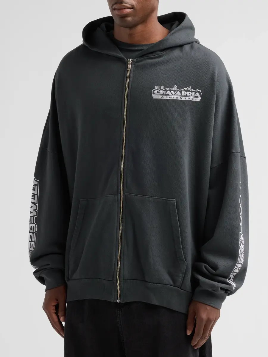 Willy Chavarria Men's Chavarria Licensed Designs Full-Zip Hoodie | Thumbnail 4 Willy Chavarria Men's Chavarria Licensed Designs Full-Zip Hoodie | Thumbnail 4