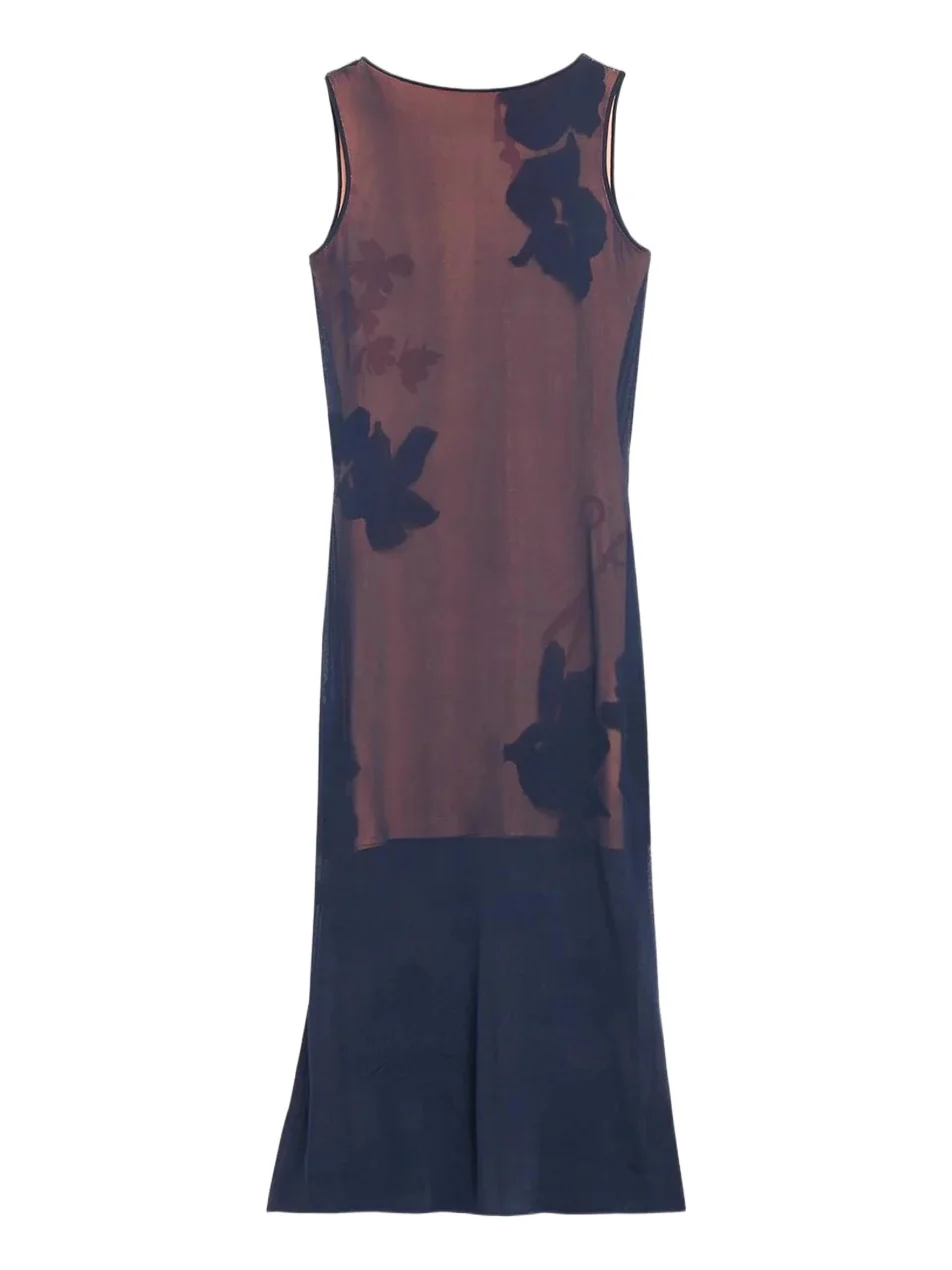 Women's Floral Intarsia Cowlback Midi Dress Women's Floral Intarsia Cowlback Midi Dress
