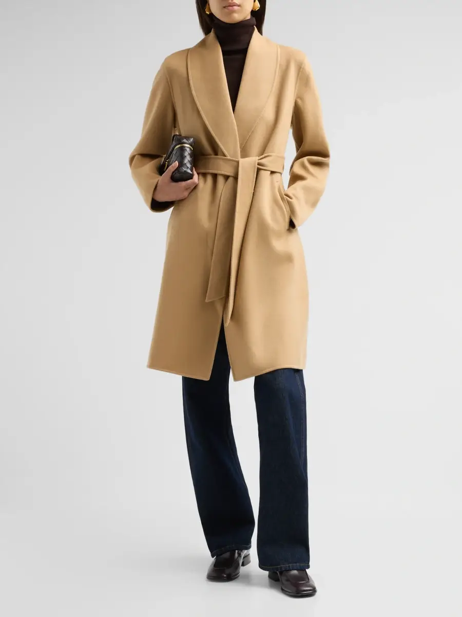 Sofia Cashmere Women's Double-Face Wool-Cashmere Wrap Coat | Thumbnail 2 Sofia Cashmere Women's Double-Face Wool-Cashmere Wrap Coat | Thumbnail 2