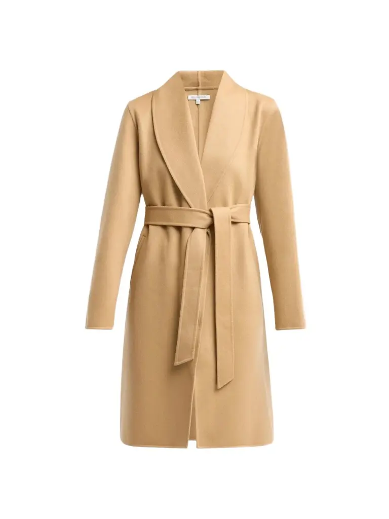 Sofia Cashmere Women's Double-Face Wool-Cashmere Wrap Coat