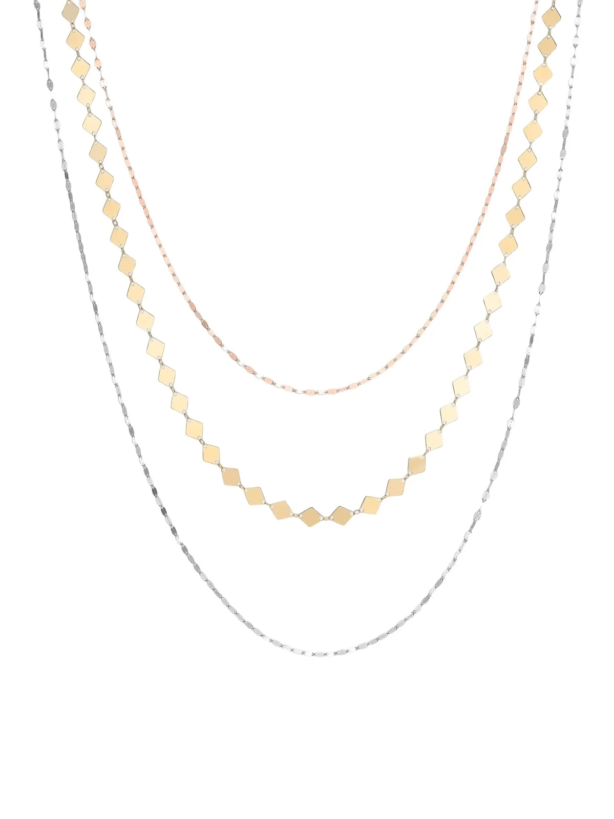 Lana Women's Tri-Tone 14K Gold Mixed-Chain Necklace