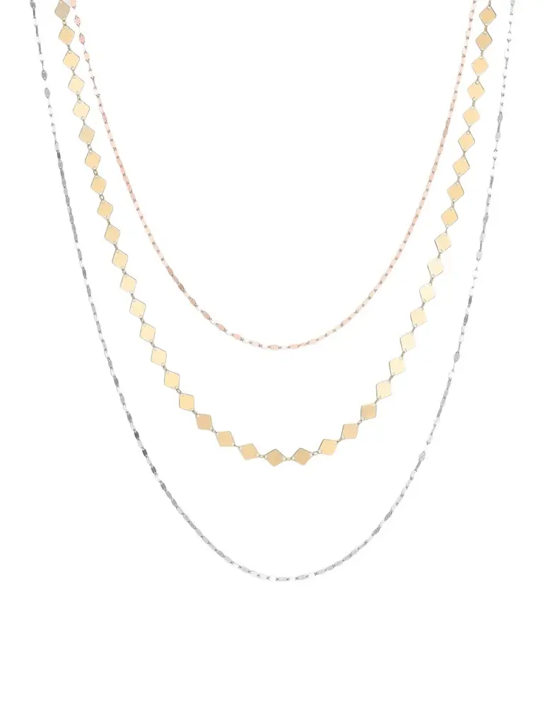 Lana Women's Tri-Tone 14K Gold Mixed-Chain Necklace