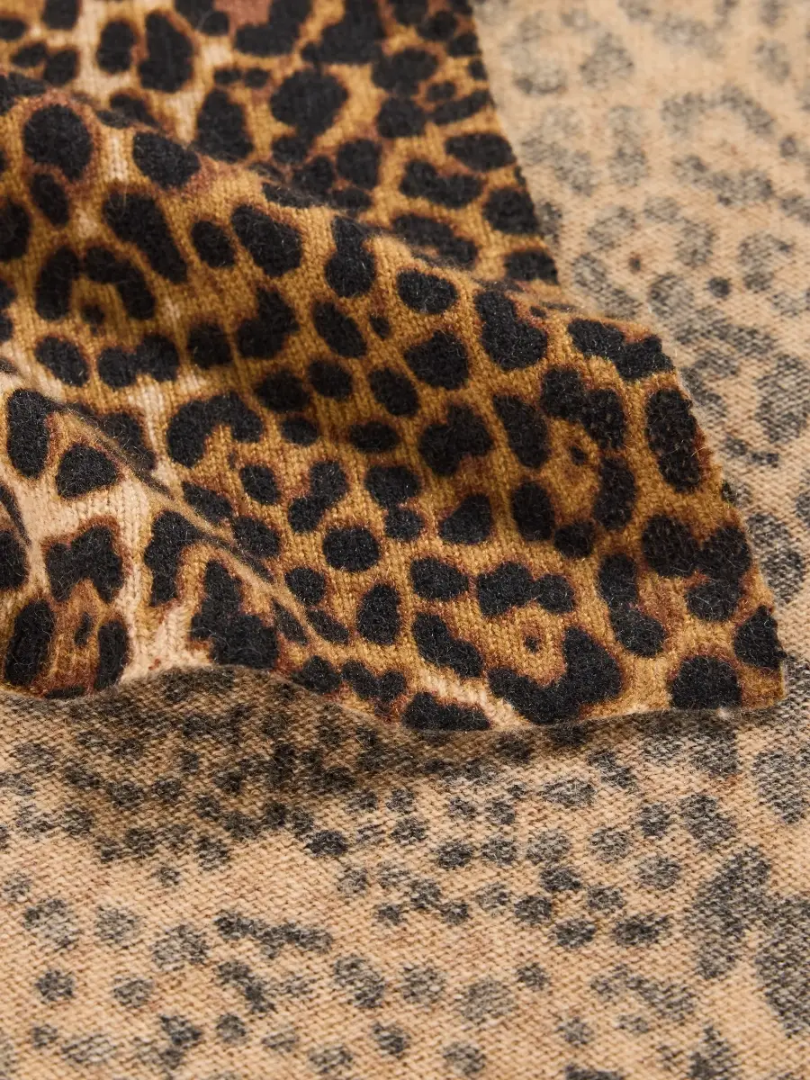 Sofia Cashmere Women's Leopard-Print Cashmere Wrap | Thumbnail 4 Sofia Cashmere Women's Leopard-Print Cashmere Wrap | Thumbnail 4