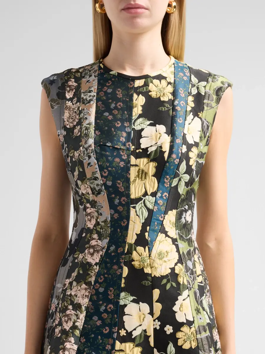 Jason Wu Collection Women's Mixed Floral Jacquard Paneled Midi Dress | Thumbnail 5