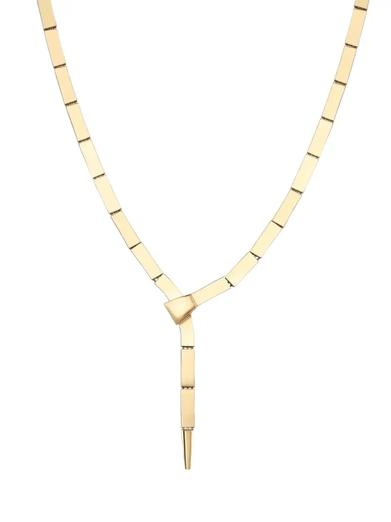 Lana Women's Flash Tile 14K Yellow Gold Lariat Necklace