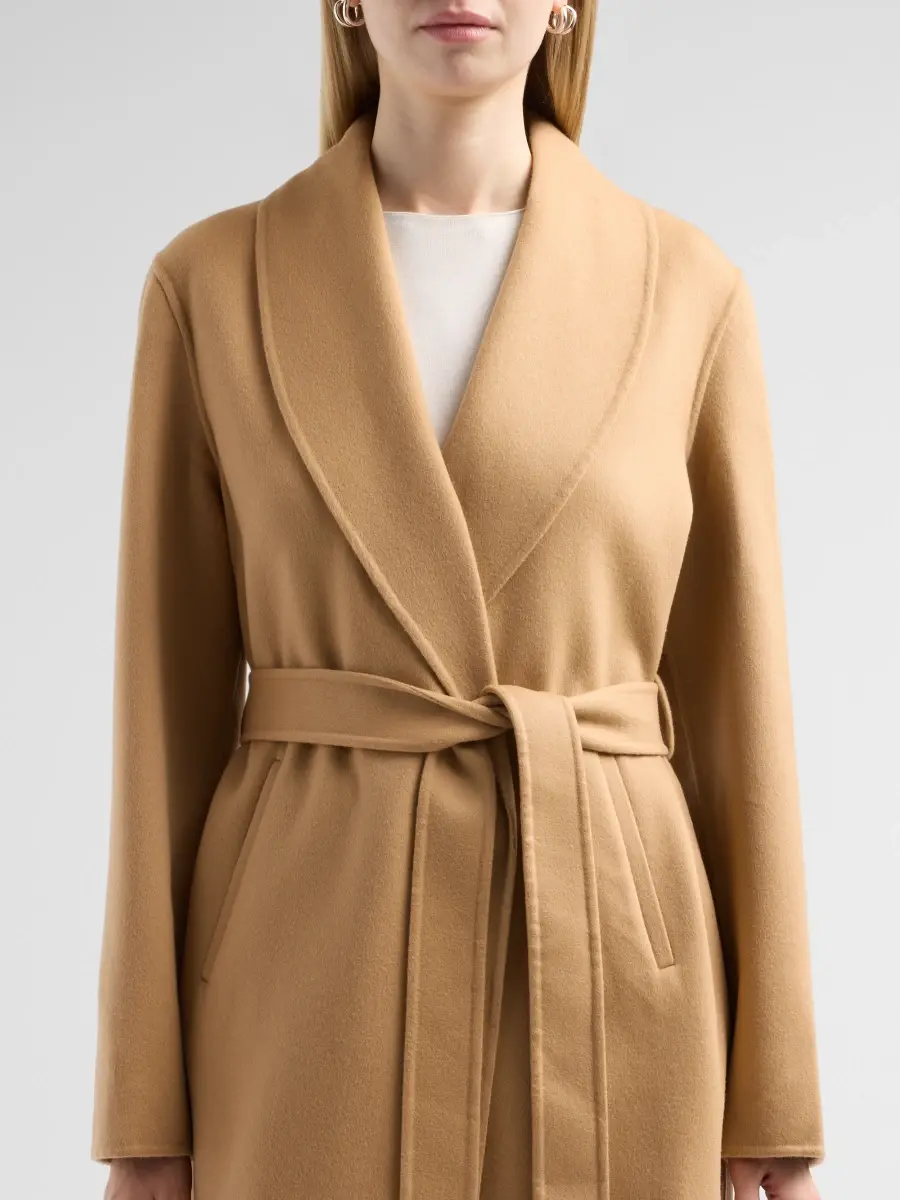 Sofia Cashmere Women's Double Face Wool-Cashmere-Blend Belted Wrap Coat | Thumbnail 5 Sofia Cashmere Women's Double Face Wool-Cashmere-Blend Belted Wrap Coat | Thumbnail 5