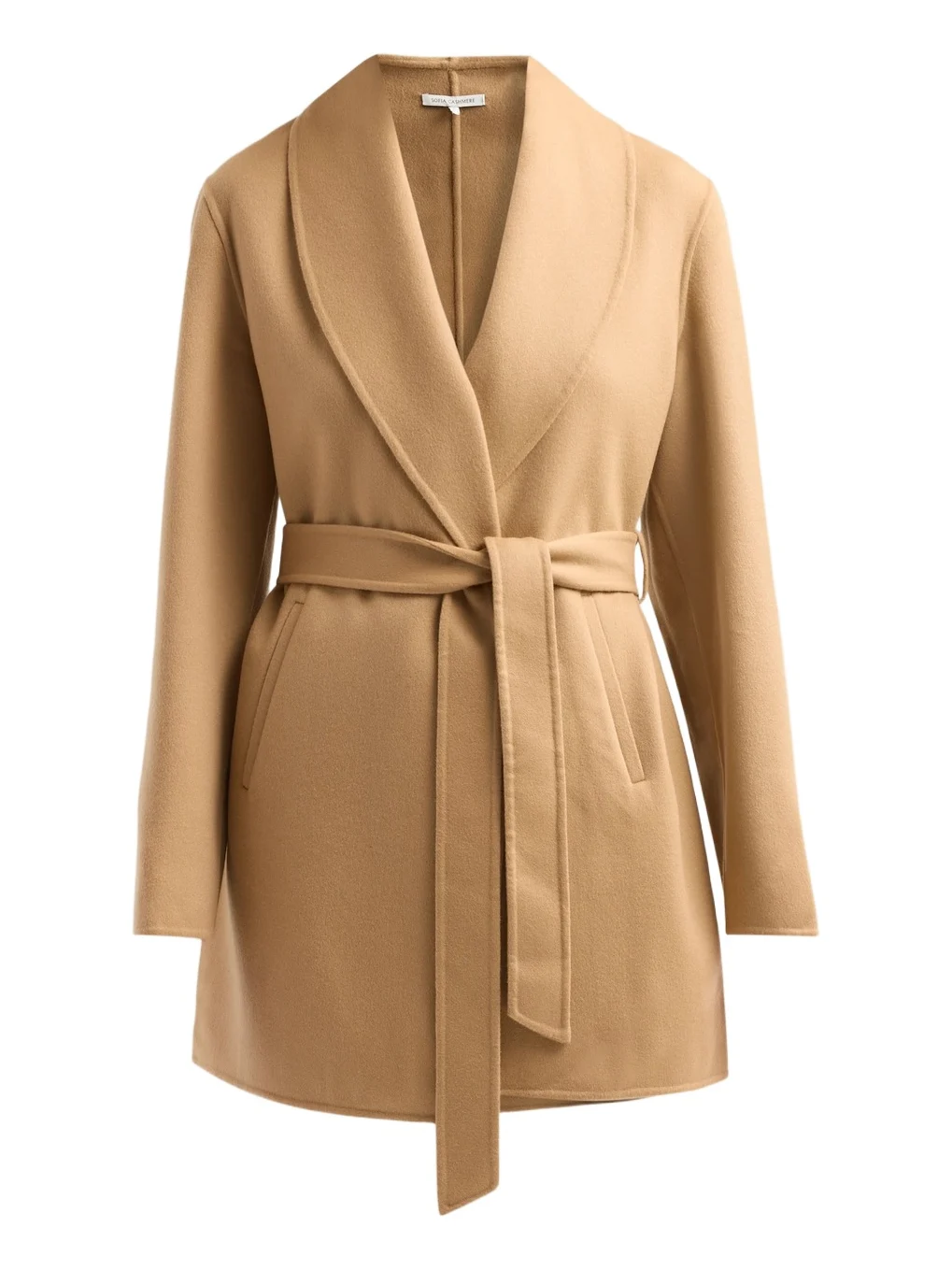 Sofia Cashmere Women's Double Face Wool-Cashmere-Blend Belted Wrap Coat