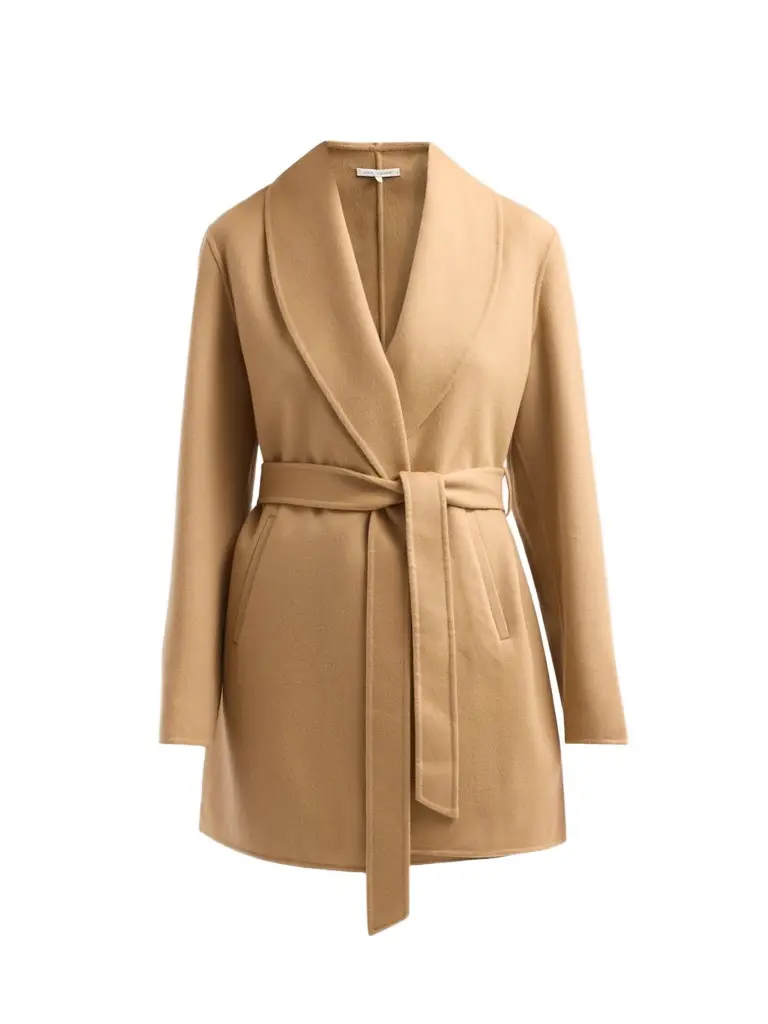 Sofia Cashmere Women's Double Face Wool-Cashmere-Blend Belted Wrap Coat