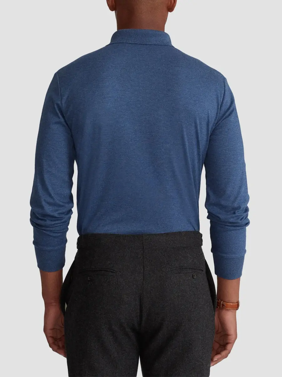 Polo Ralph Lauren Men's Cotton Interlock Long-Sleeve Polo Shirt | Thumbnail 3