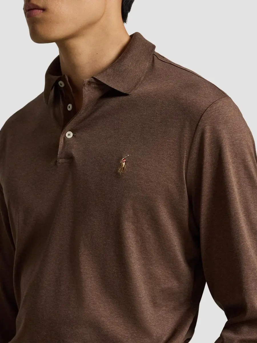 Polo Ralph Lauren Men's Cotton Interlock Long-Sleeve Polo Shirt | Thumbnail 5 Polo Ralph Lauren Men's Cotton Interlock Long-Sleeve Polo Shirt | Thumbnail 5