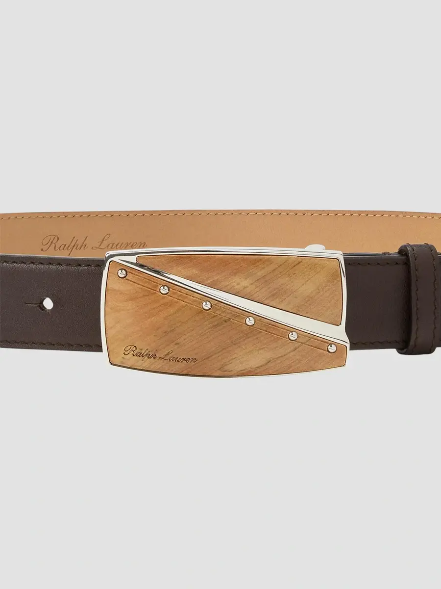 Ralph Lauren Women's Leather Plaque Buckle Belt | Thumbnail 3 Ralph Lauren Women's Leather Plaque Buckle Belt | Thumbnail 3