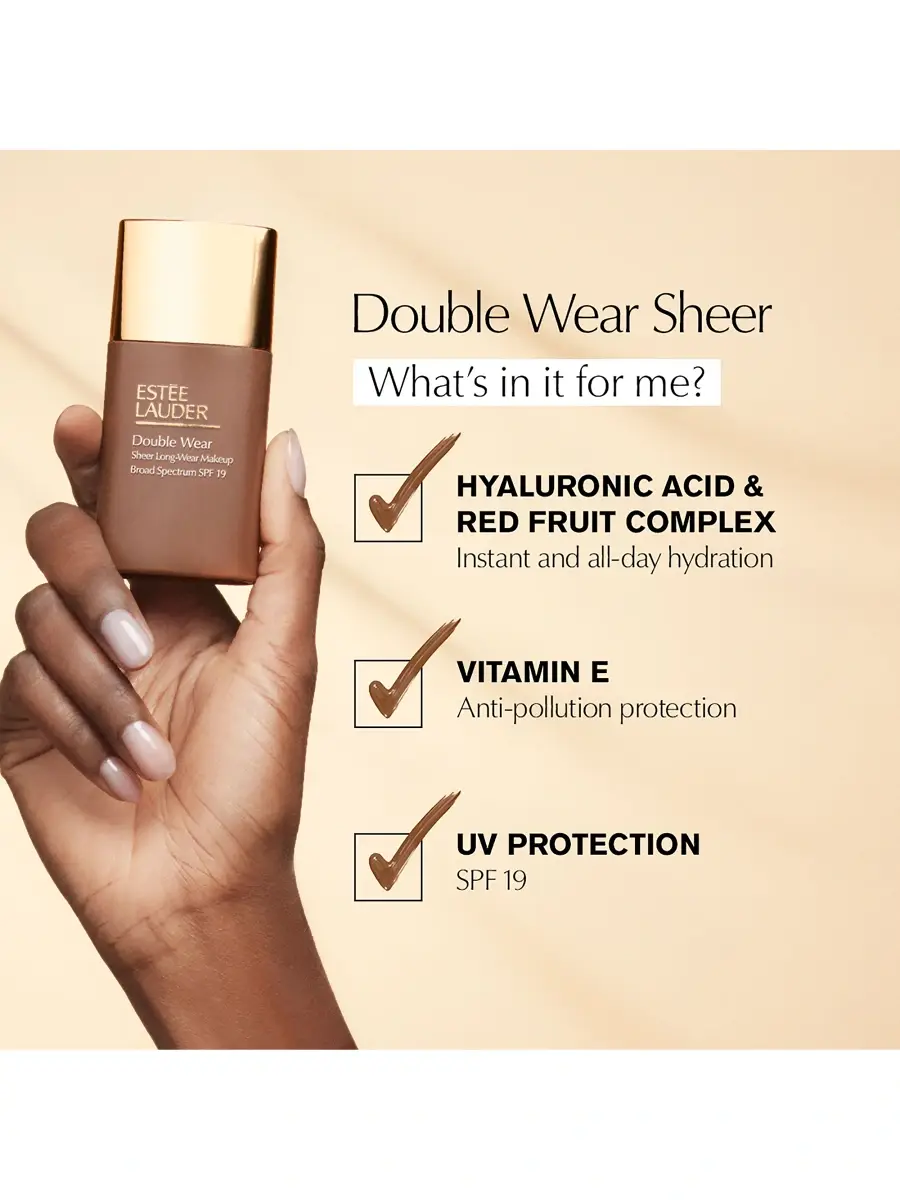 Estée Lauder Women's Double Wear Sheer Long-Wear SPF 19 Foundation | Thumbnail 5 Estée Lauder Women's Double Wear Sheer Long-Wear SPF 19 Foundation | Thumbnail 5