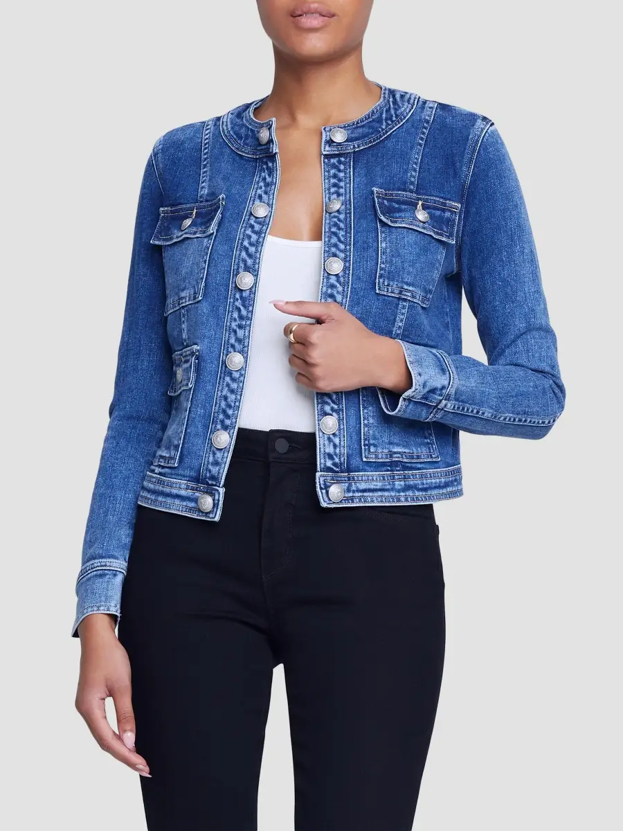 L'Agence Women's Yari Collarless Jacket | Thumbnail 3
