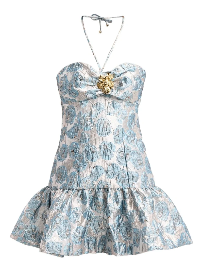 Women's Luma Jacquard Peplum Mini Dress Women's Luma Jacquard Peplum Mini Dress