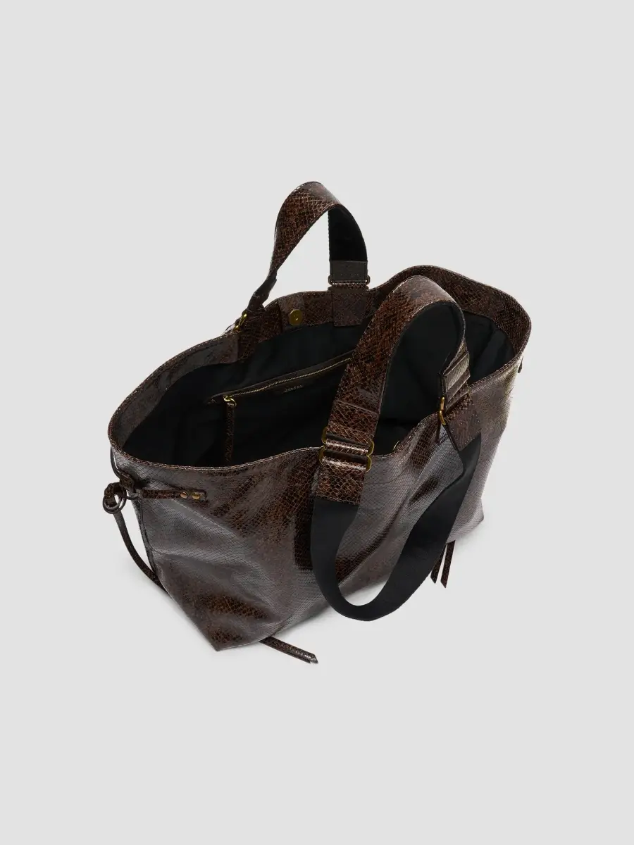 Isabel Marant Women's Wardy Python-Embossed Leather Tote Bag | Thumbnail 4