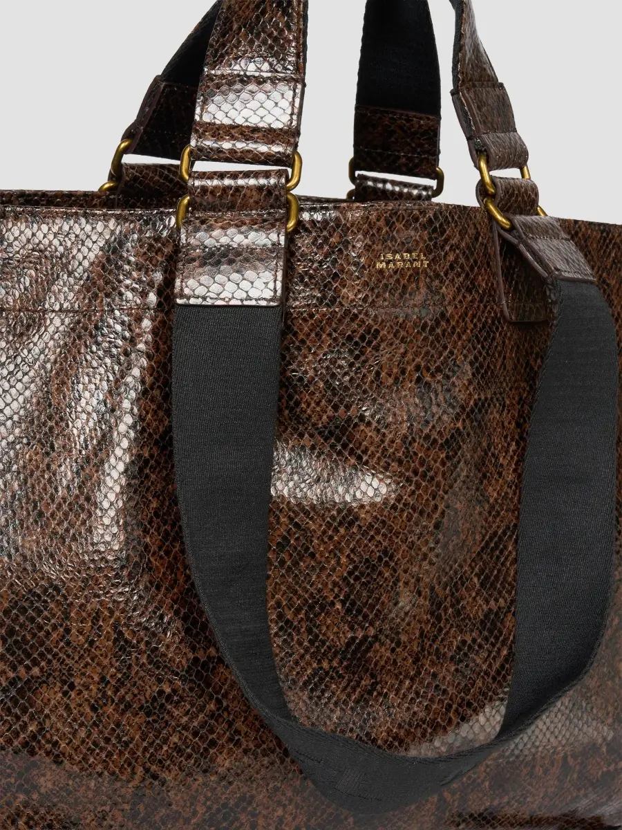 Isabel Marant Women's Wardy Python-Embossed Leather Tote Bag | Thumbnail 5