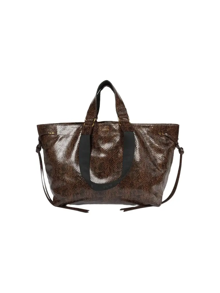 Isabel Marant Women's Wardy Python-Embossed Leather Tote Bag