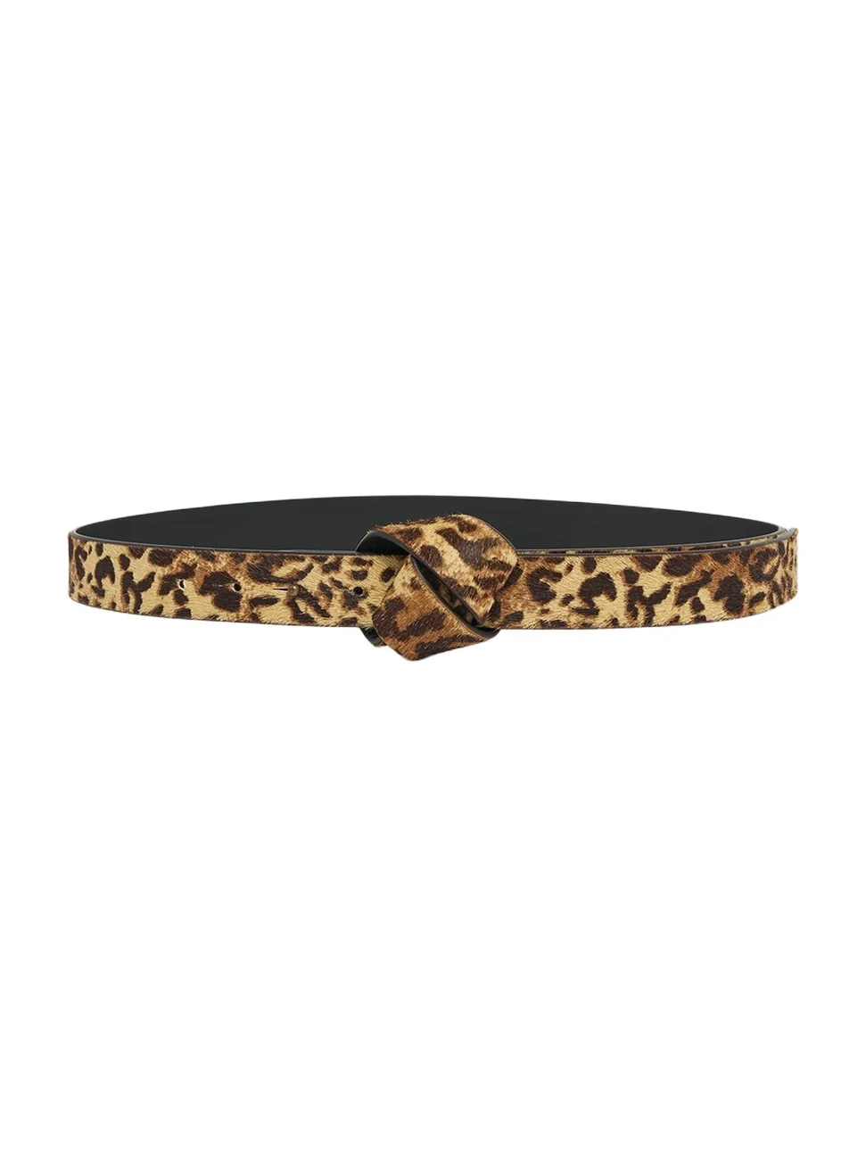 Women's Lassio Leopard-Print Calf Hair Belt