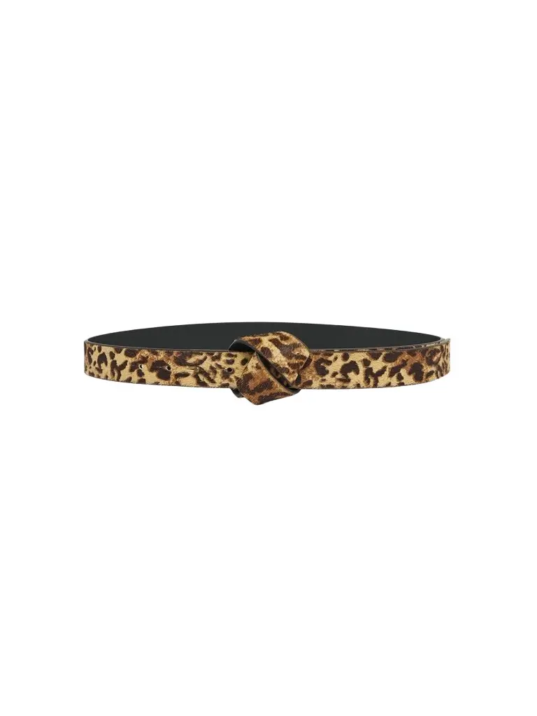 Isabel Marant Women's Leopard-Print Calf Hair Belt
