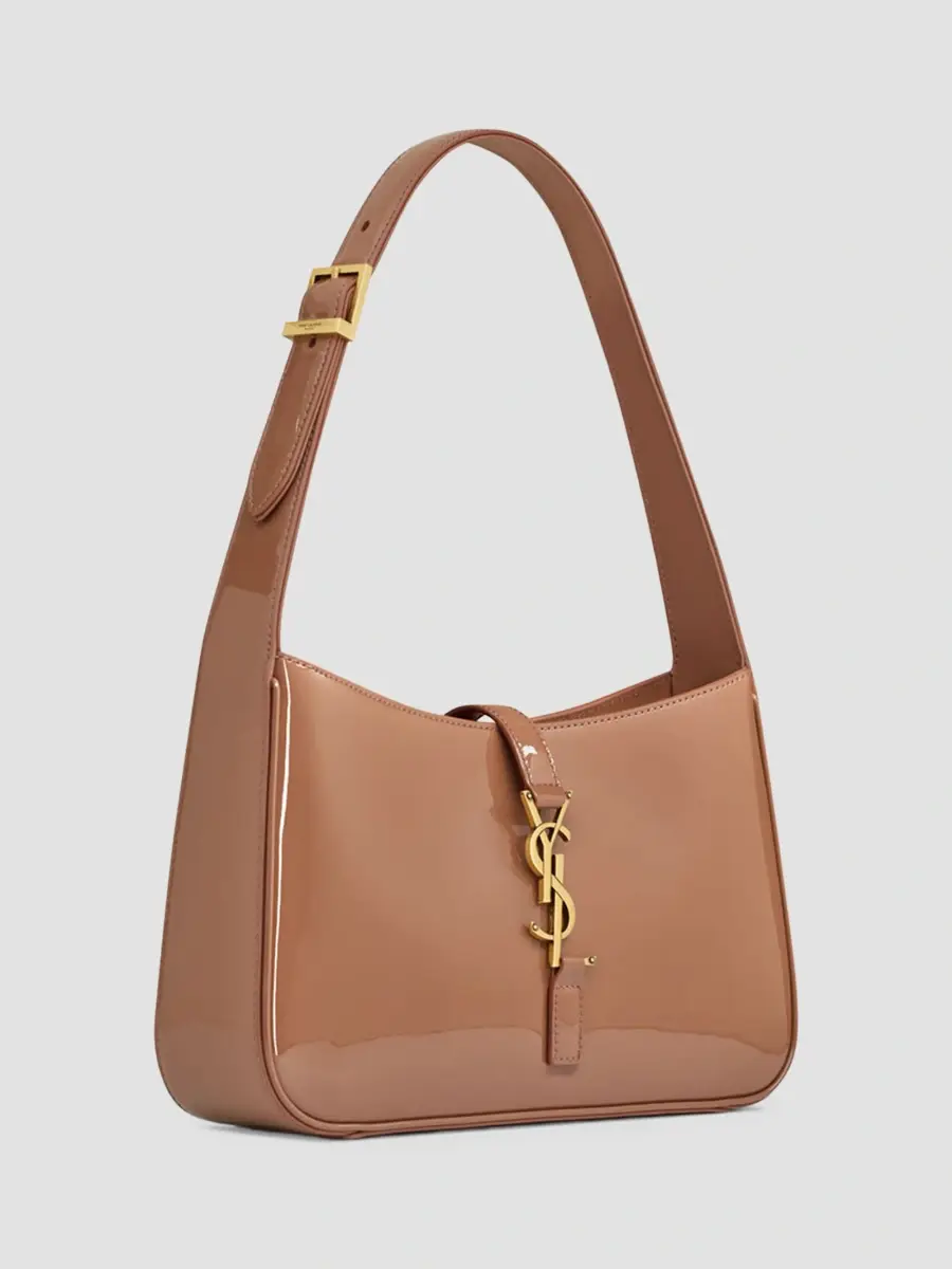 Saint Laurent Women's Le 5 à 7 Shoulder Bag in Patent Leather - Faded Brick | Thumbnail 4 Saint Laurent Women's Le 5 à 7 Shoulder Bag in Patent Leather - Faded Brick | Thumbnail 4