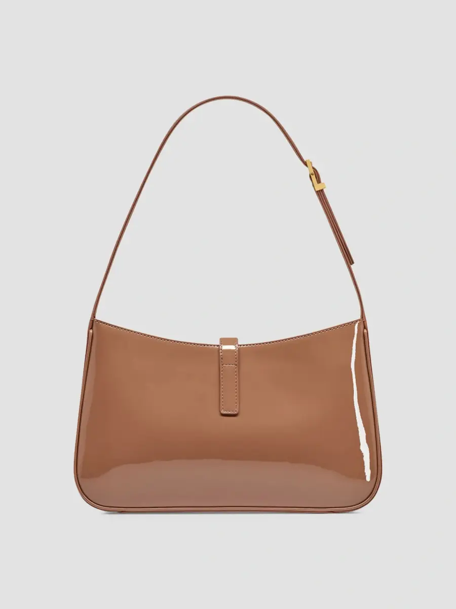 Saint Laurent Women's Le 5 à 7 Shoulder Bag in Patent Leather - Faded Brick | Thumbnail 6 Saint Laurent Women's Le 5 à 7 Shoulder Bag in Patent Leather - Faded Brick | Thumbnail 6