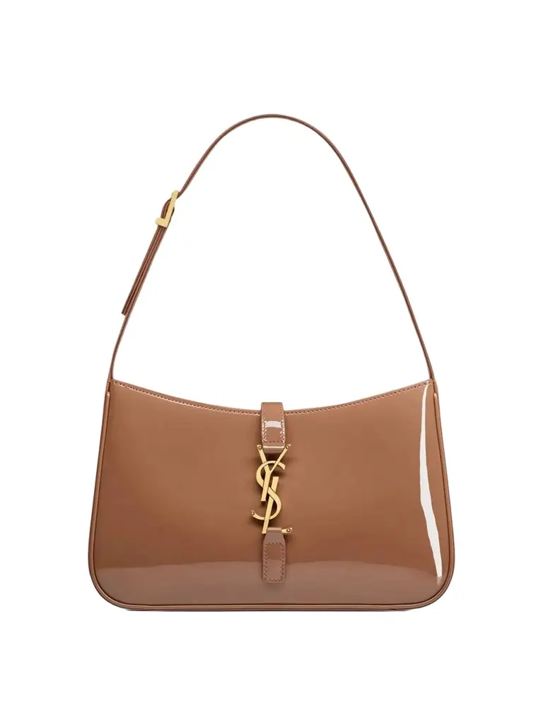 Saint Laurent Women's Le 5 à 7 Shoulder Bag in Patent Leather - Faded Brick