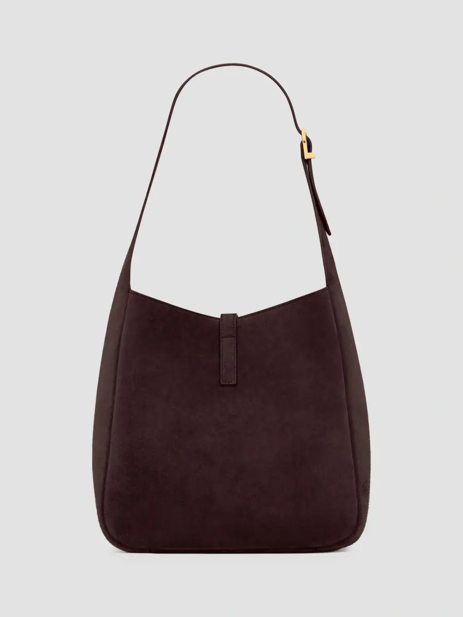 Saint Laurent Women's Le 5 à 7 Supple Small Shoulder Bag in Suede - Arabica | Thumbnail 4