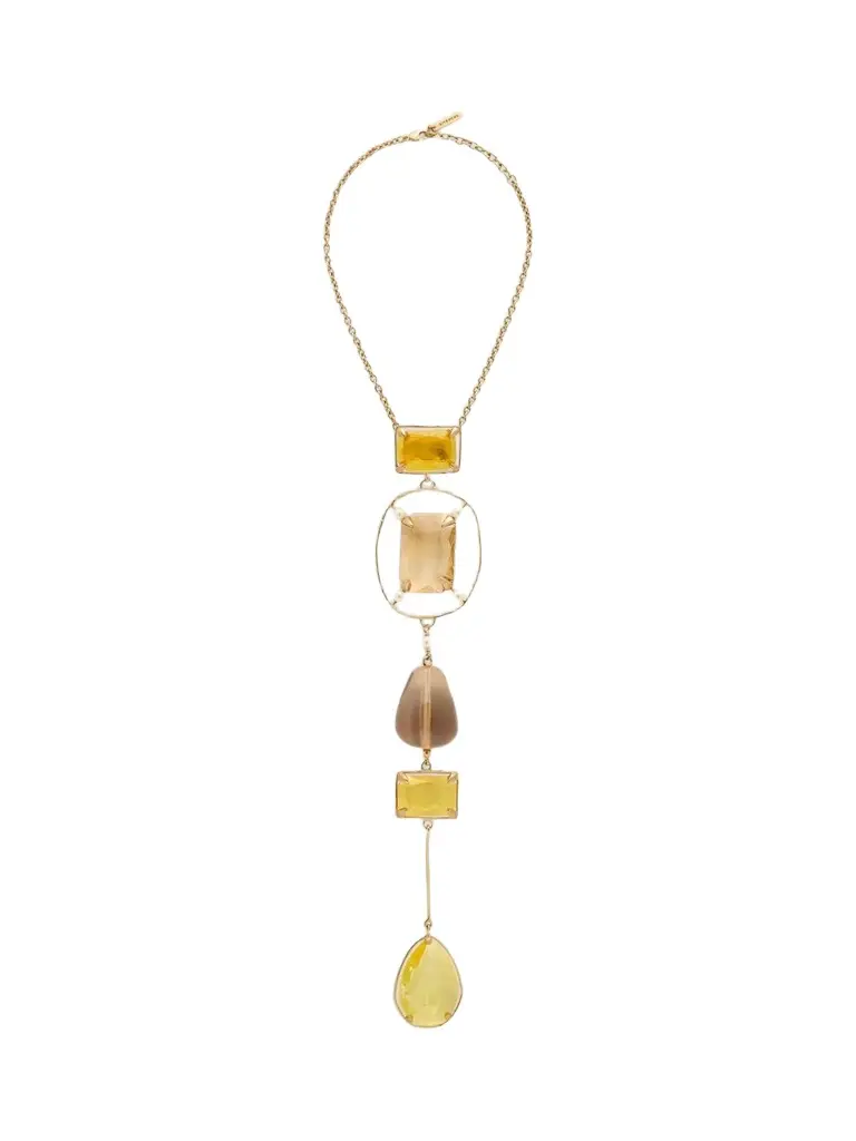 Givenchy Women's Rainbow Drop Necklace in Metal and Crystals