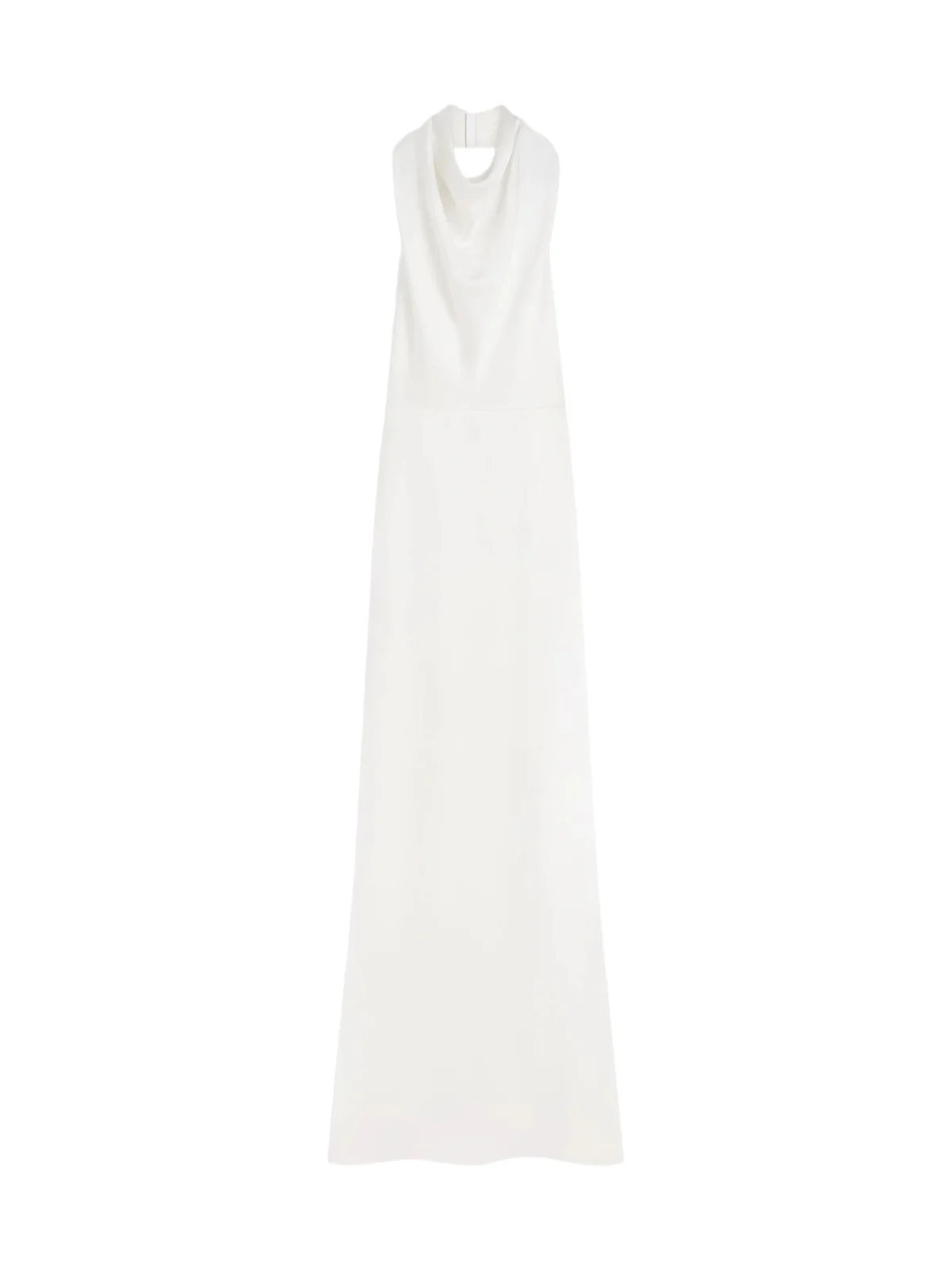 Givenchy Women's Long Draped Halter Neck Dress in Satin Crepe - Off White