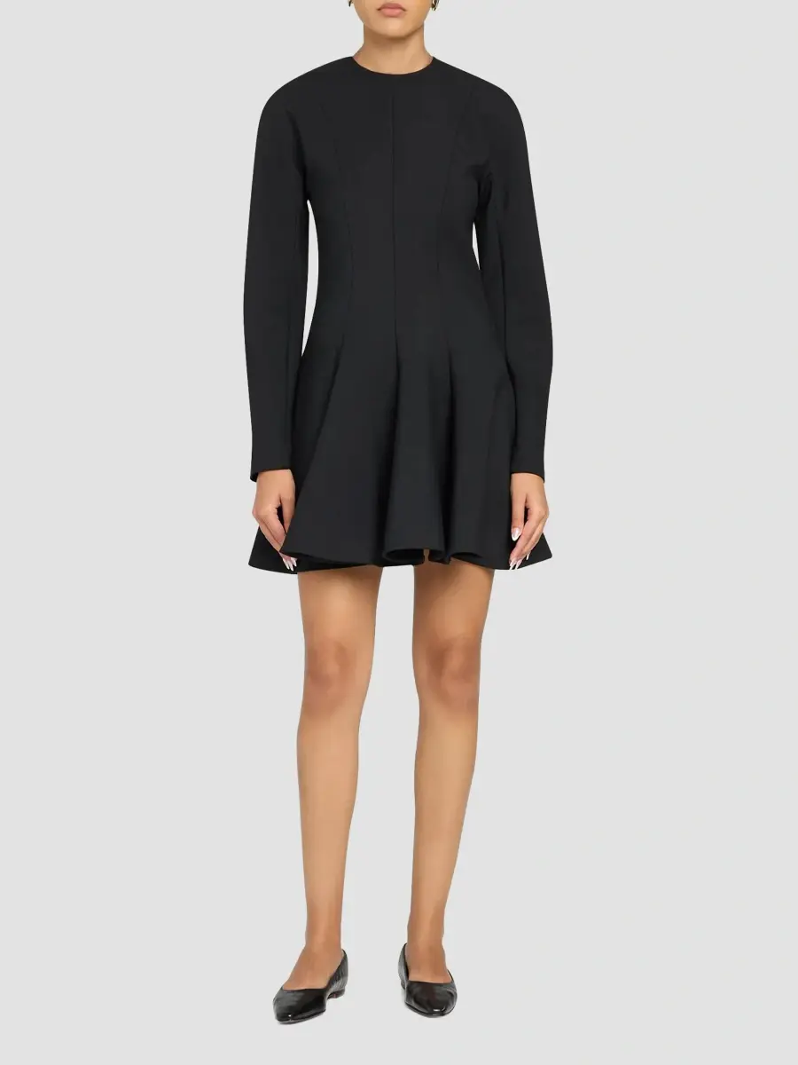 Stella McCartney Women's Fit & Flare Wool-Blend Mini Dress | Thumbnail 2 Stella McCartney Women's Fit & Flare Wool-Blend Mini Dress | Thumbnail 2