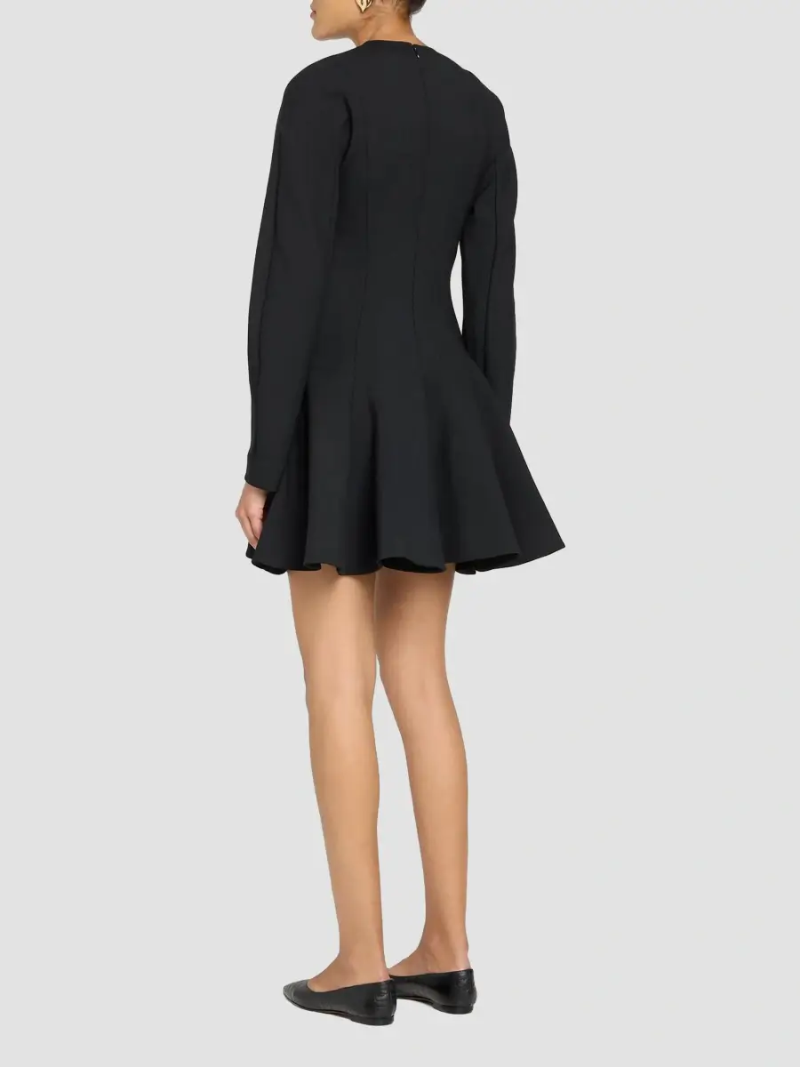 Stella McCartney Women's Fit & Flare Wool-Blend Mini Dress | Thumbnail 3 Stella McCartney Women's Fit & Flare Wool-Blend Mini Dress | Thumbnail 3