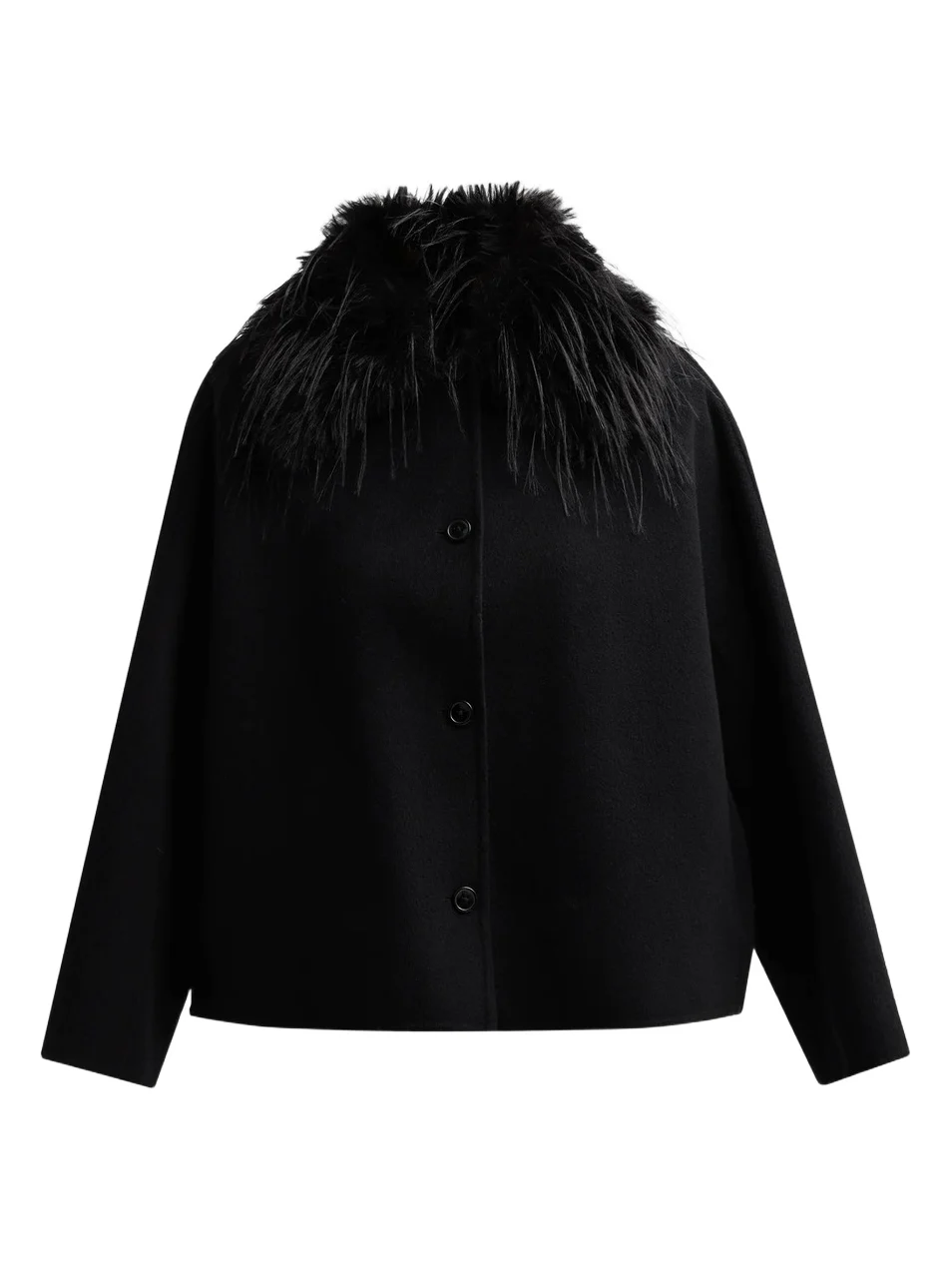 Women's Rafe Faux-Fur-Collar Wool Jacket