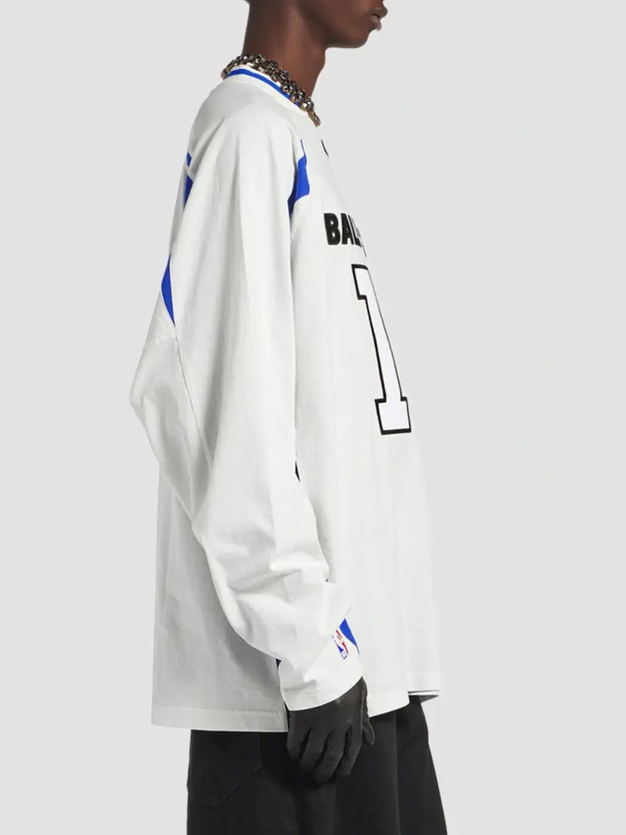 Balenciaga Men's / NBA Collaboration Oversized Long Sleeve T-Shirt | Thumbnail 4 Balenciaga Men's / NBA Collaboration Oversized Long Sleeve T-Shirt | Thumbnail 4