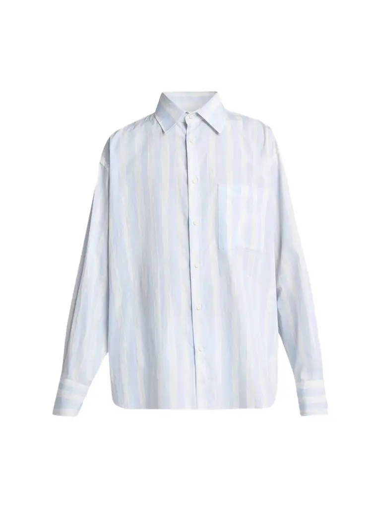 Jacquemus Men's Wave Stripe Cotton Shirt