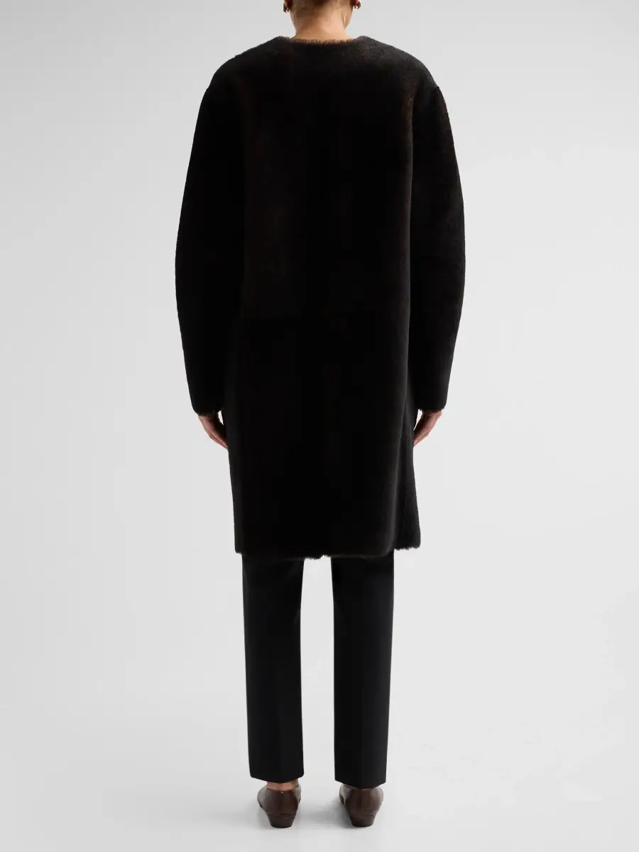 Loulou de Saison Women's Elba Oval-Shaped Shearling Coat | Thumbnail 3 Loulou de Saison Women's Elba Oval-Shaped Shearling Coat | Thumbnail 3