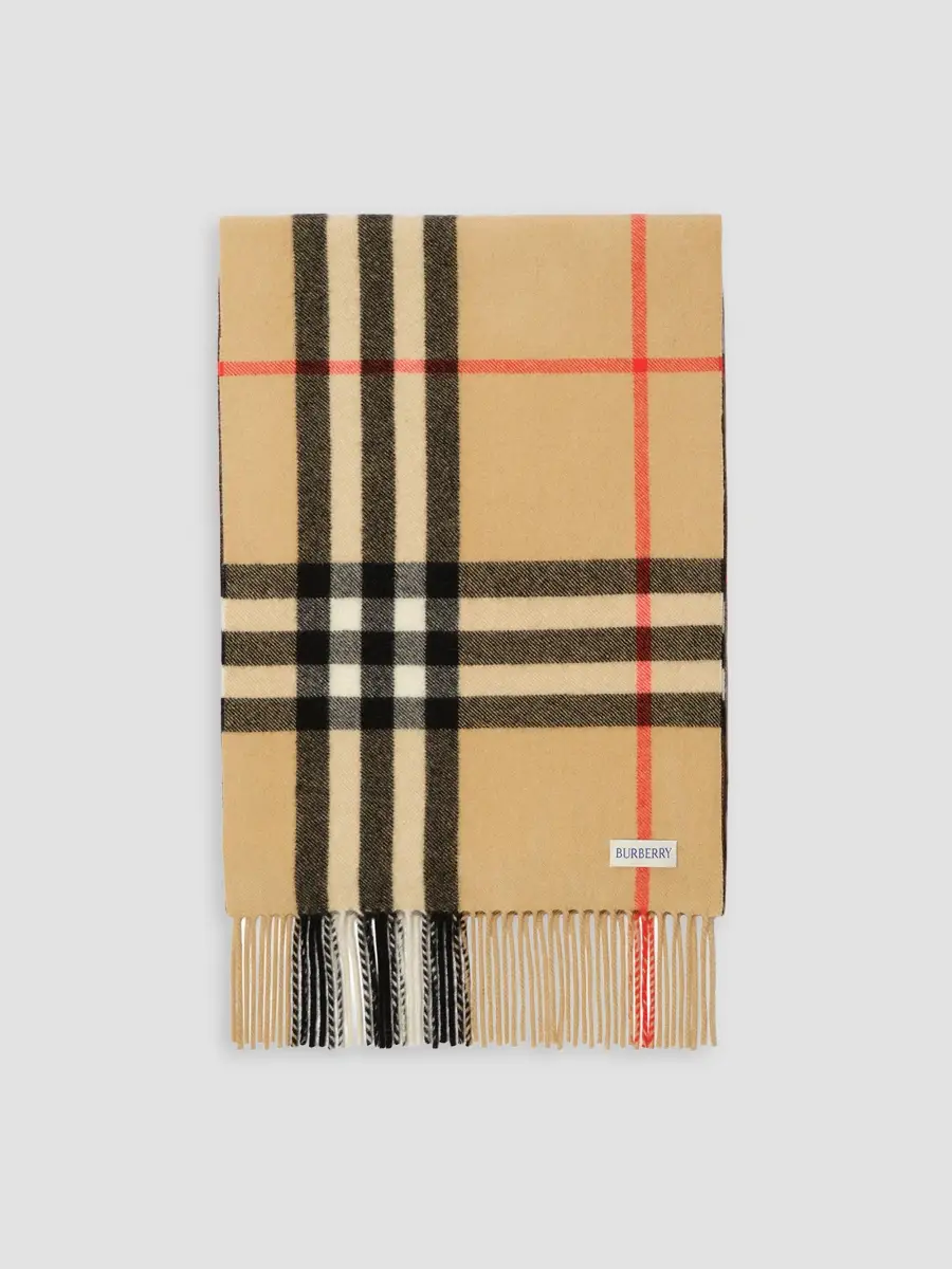 Burberry Men's Gradient Check Cashmere Scarf | Thumbnail 4 Burberry Men's Gradient Check Cashmere Scarf | Thumbnail 4