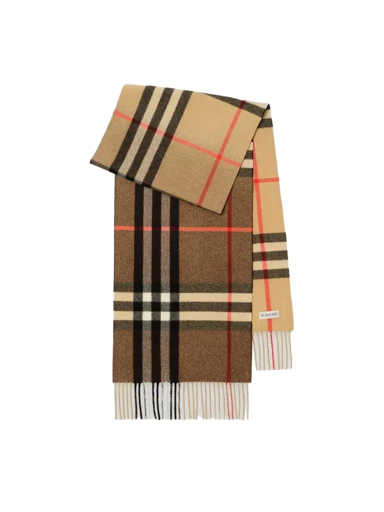 Burberry Men's Gradient Check Cashmere Scarf