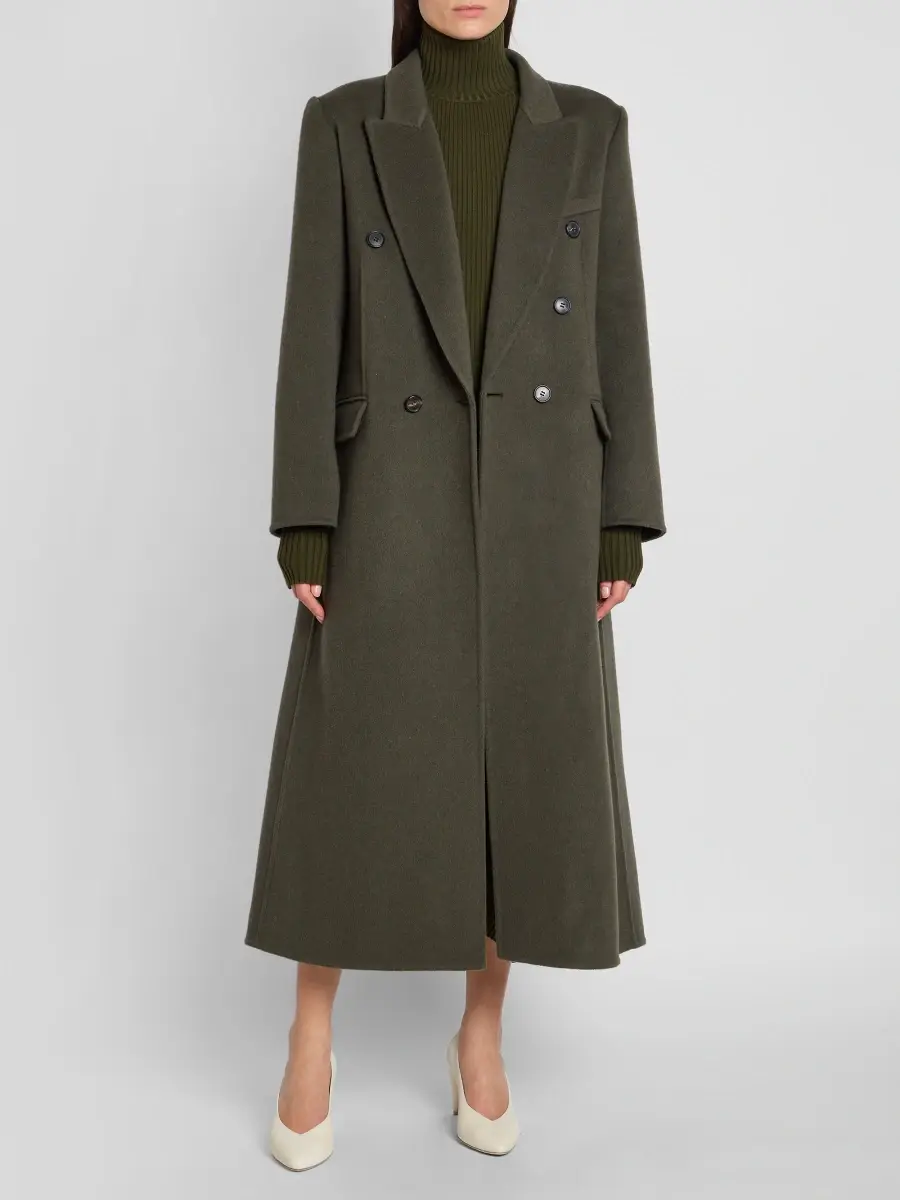 Victoria Beckham Women's Catriona Wool-Blend Double-Breasted Coat | Thumbnail 2 Victoria Beckham Women's Catriona Wool-Blend Double-Breasted Coat | Thumbnail 2
