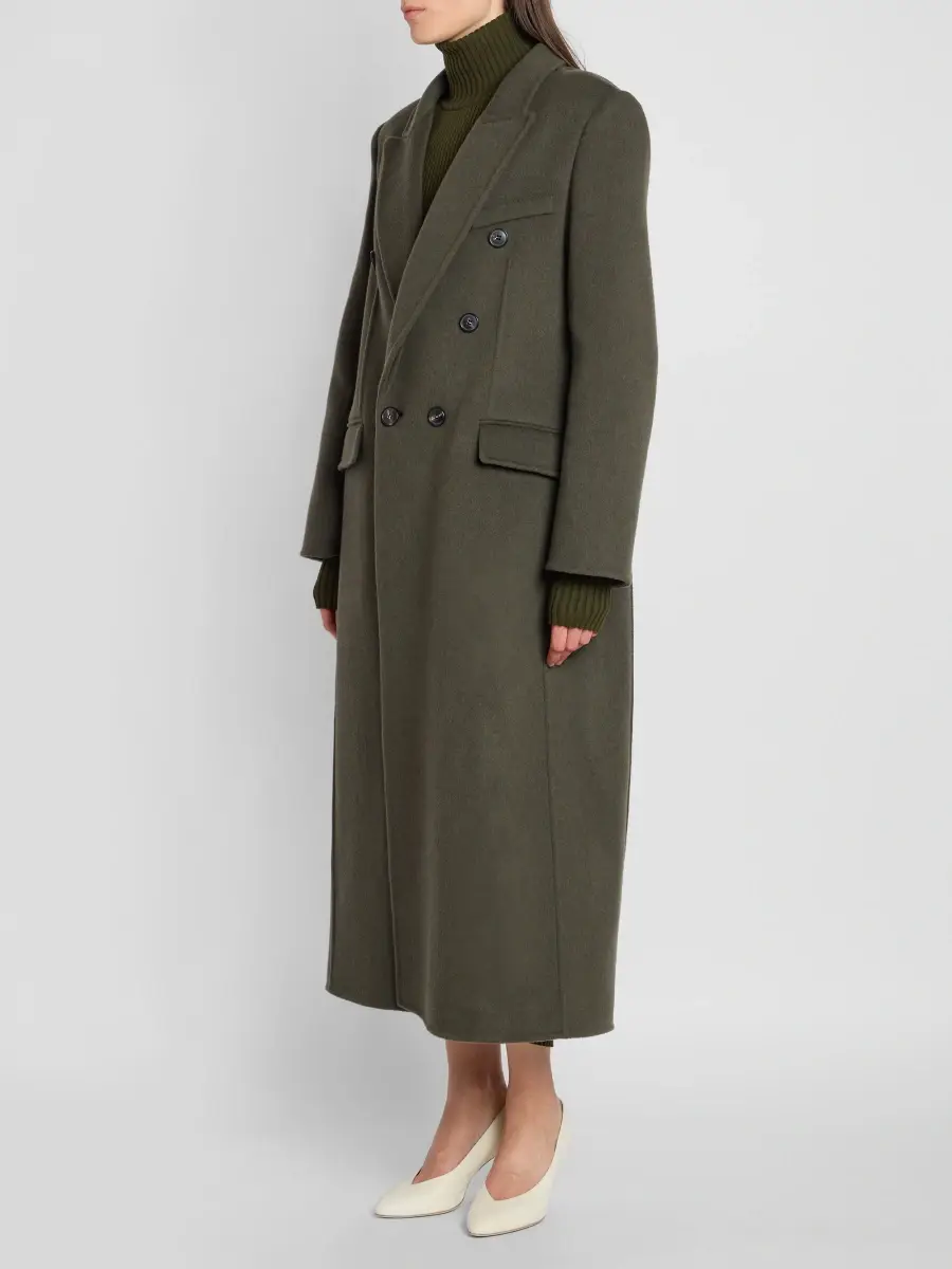 Victoria Beckham Women's Catriona Wool-Blend Double-Breasted Coat | Thumbnail 4 Victoria Beckham Women's Catriona Wool-Blend Double-Breasted Coat | Thumbnail 4