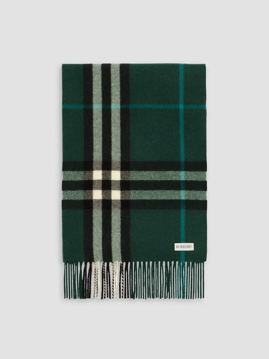 Burberry Men's Gradient Check Cashmere Scarf | Thumbnail 4 Burberry Men's Gradient Check Cashmere Scarf | Thumbnail 4