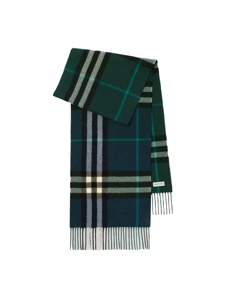 Men's Gradient Check Cashmere Scarf Men's Gradient Check Cashmere Scarf