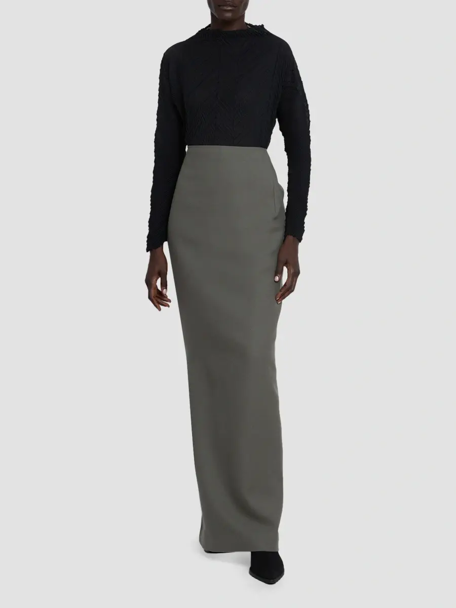 Issey Miyake Women's Calligraph Wool Maxi Skirt | Thumbnail 2 Issey Miyake Women's Calligraph Wool Maxi Skirt | Thumbnail 2
