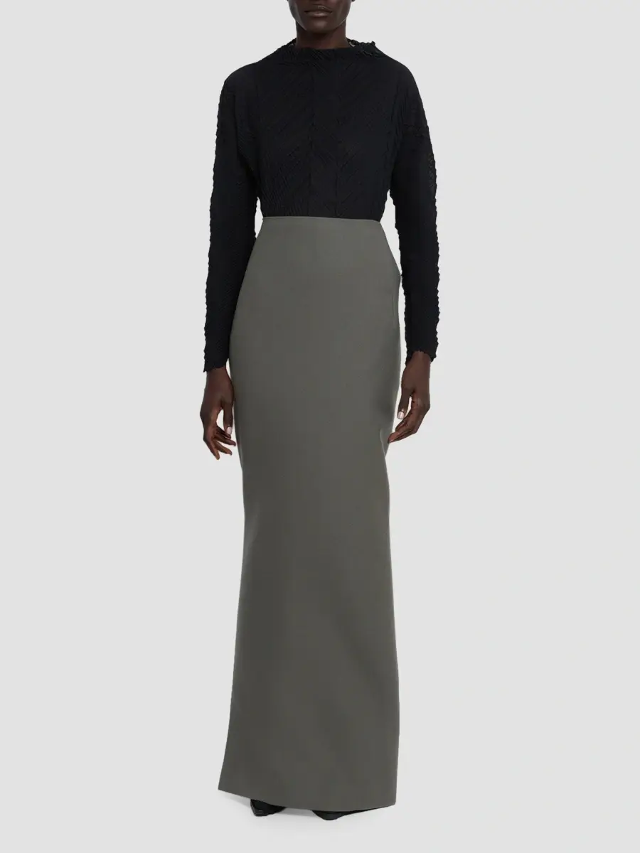 Issey Miyake Women's Calligraph Wool Maxi Skirt | Thumbnail 3 Issey Miyake Women's Calligraph Wool Maxi Skirt | Thumbnail 3