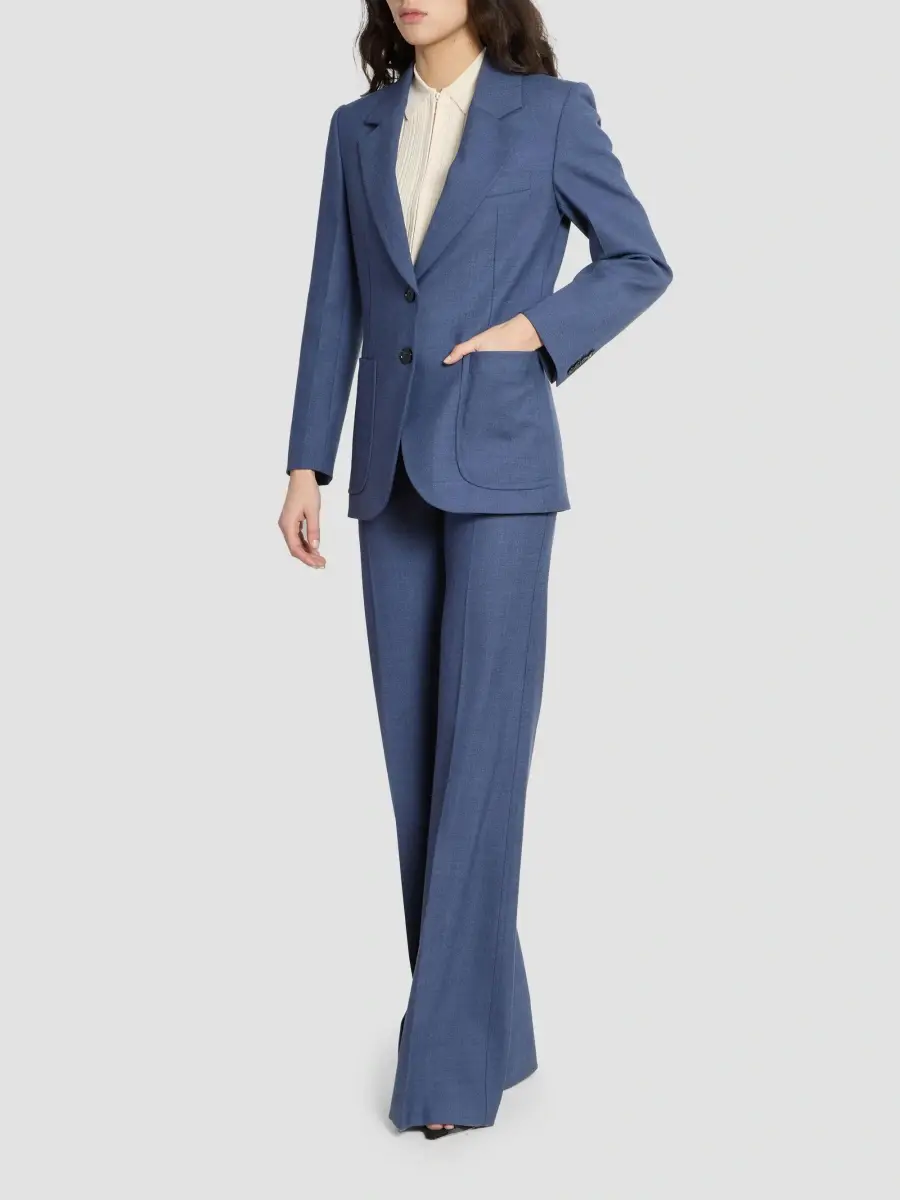 Victoria Beckham Women's Stretch-Wool Patch-Pocket Jacket | Thumbnail 2 Victoria Beckham Women's Stretch-Wool Patch-Pocket Jacket | Thumbnail 2
