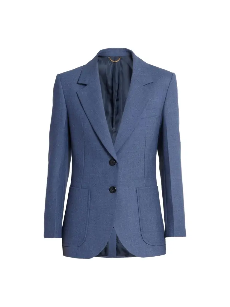 Victoria Beckham Women's Stretch-Wool Patch-Pocket Jacket