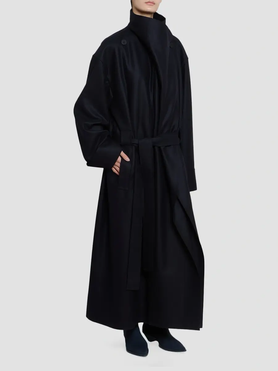 Issey Miyake Women's Shell Wool-Blend Coat | Thumbnail 5 Issey Miyake Women's Shell Wool-Blend Coat | Thumbnail 5