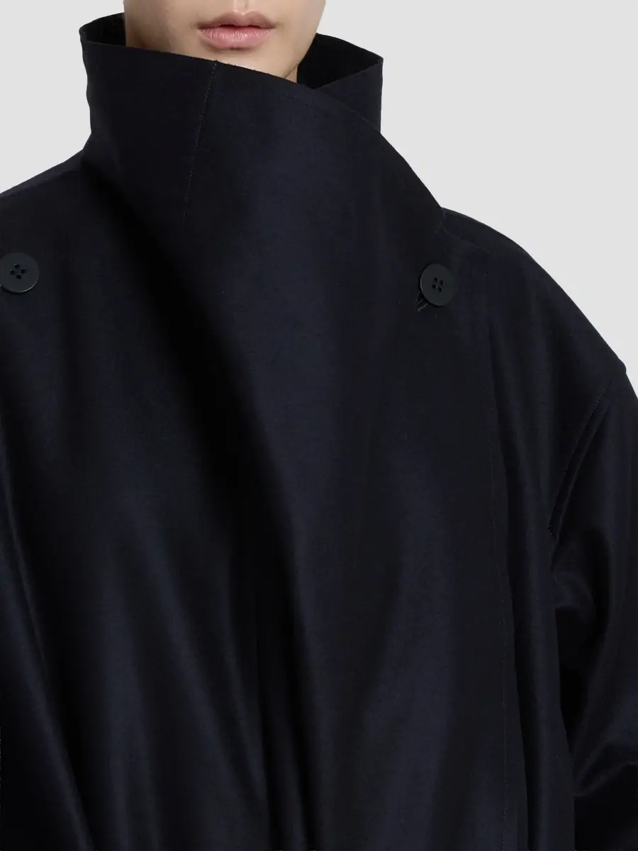 Issey Miyake Women's Shell Wool-Blend Coat | Thumbnail 6 Issey Miyake Women's Shell Wool-Blend Coat | Thumbnail 6