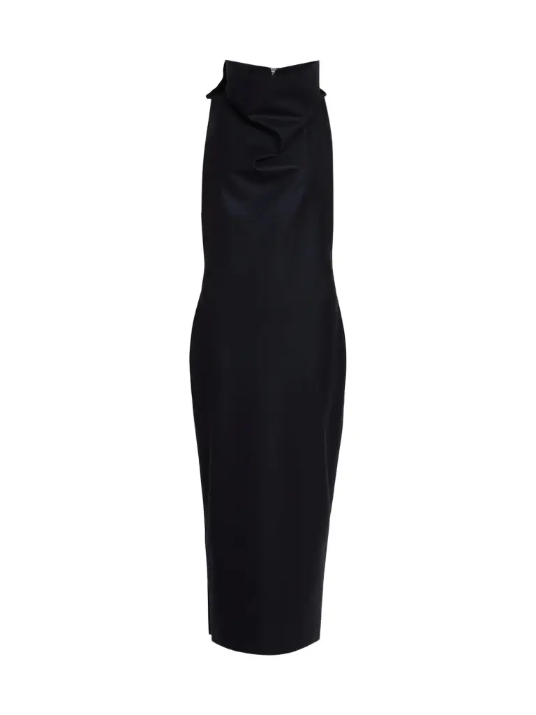 Women's Shell Highneck Wool-Blend Maxi Dress Women's Shell Highneck Wool-Blend Maxi Dress
